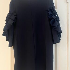 COS Dark Blue Ruffle Sleeve Dress